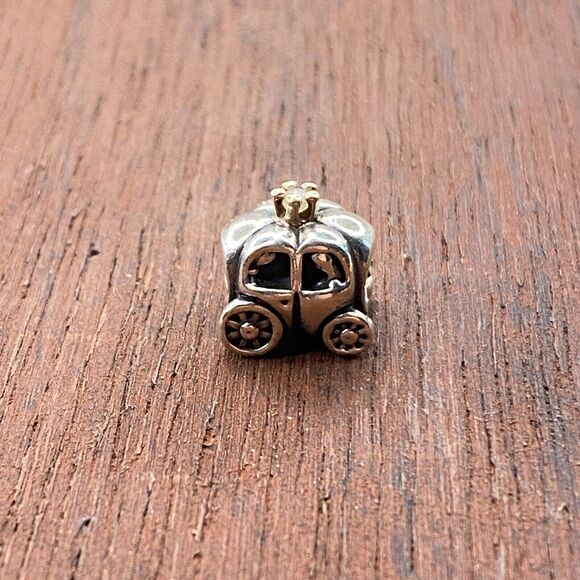 Authentic Pandora Sterling Silver Royal Carriage 14K Gold